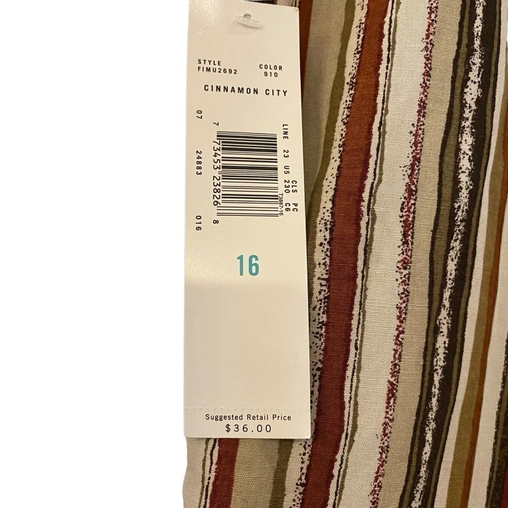 Liz Claiborne First Issue women plus size 16 linen blend straight wide leg pants